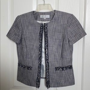 Unique Short Sleeved Suit Jacket Sz 6P, Like New